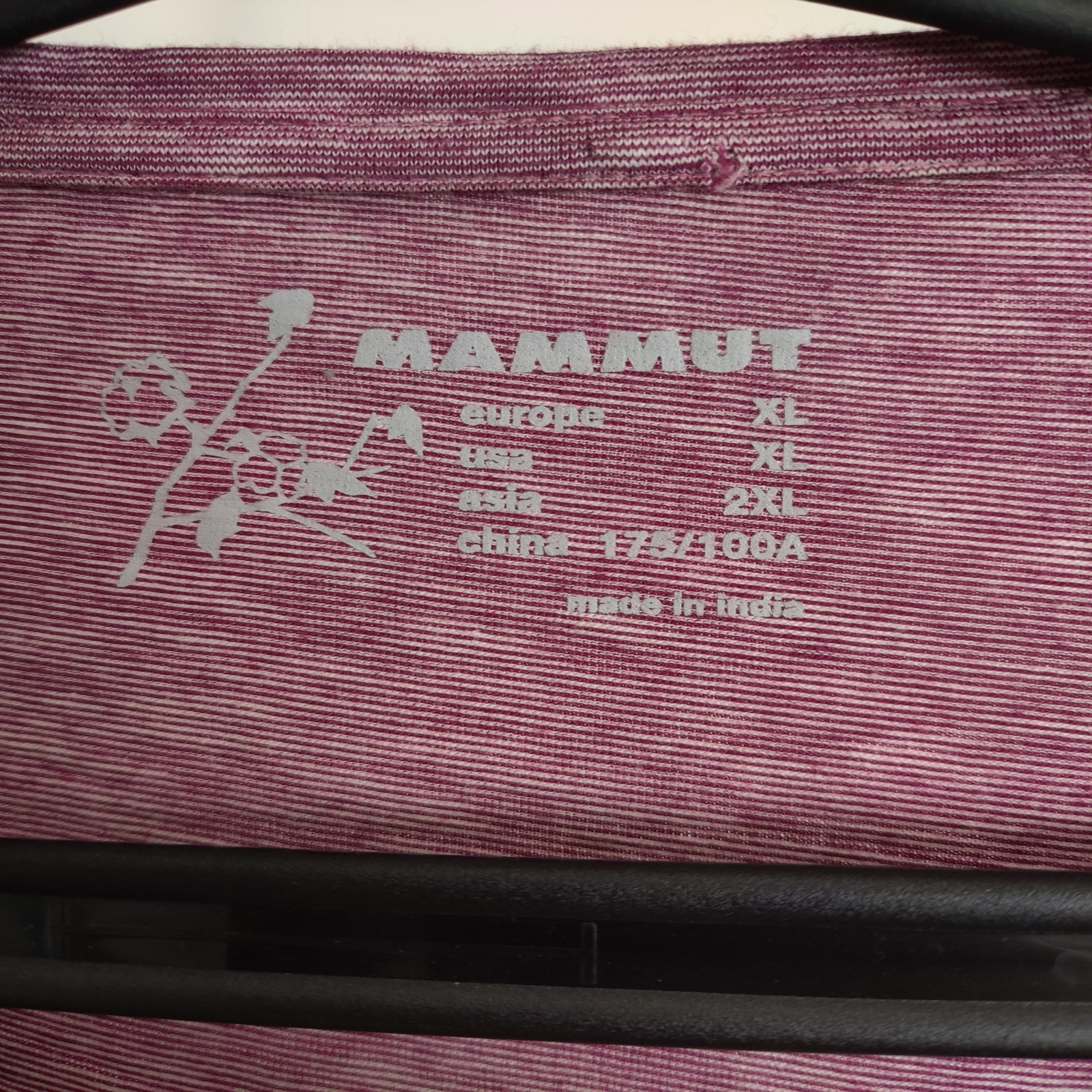(V) Mammut Women shirt short sleeve sport lightweight purple sz XL  - Picture 8 of 8