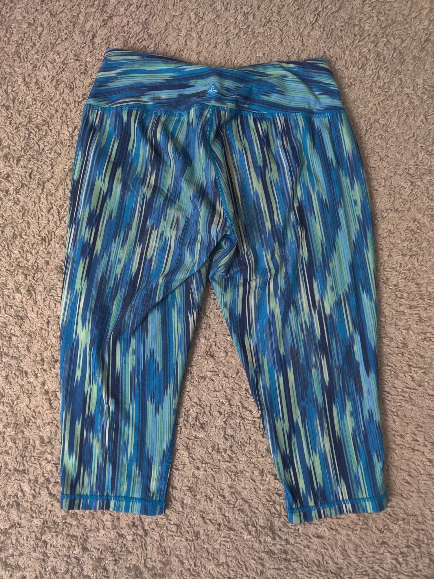 (V) Prana Women leggings Capri sport running hiking gym sz XS  - Picture 5 of 9