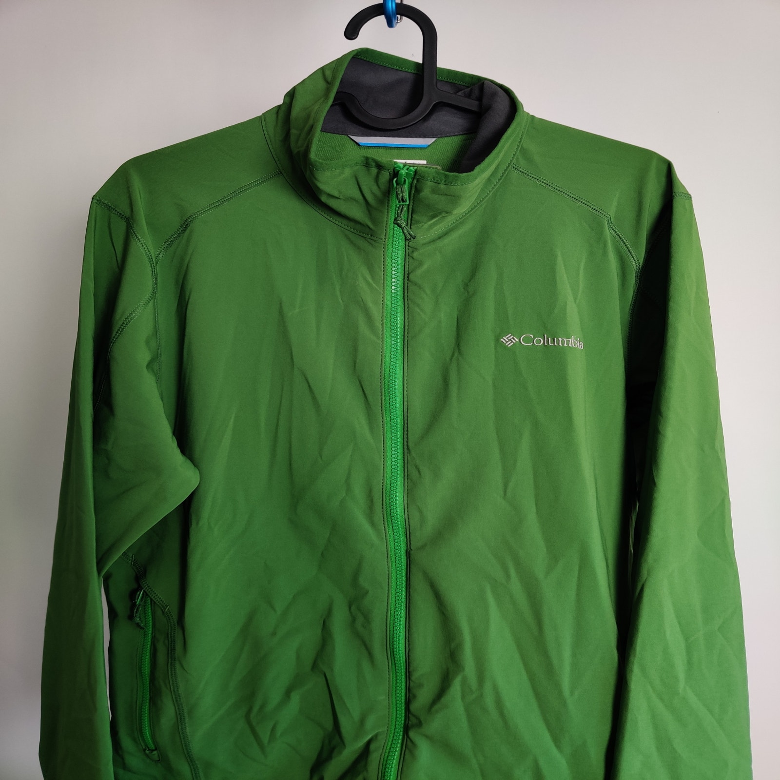 (V) Columbia Men jacket micro softshell water repellent green sz S  - Picture 4 of 11