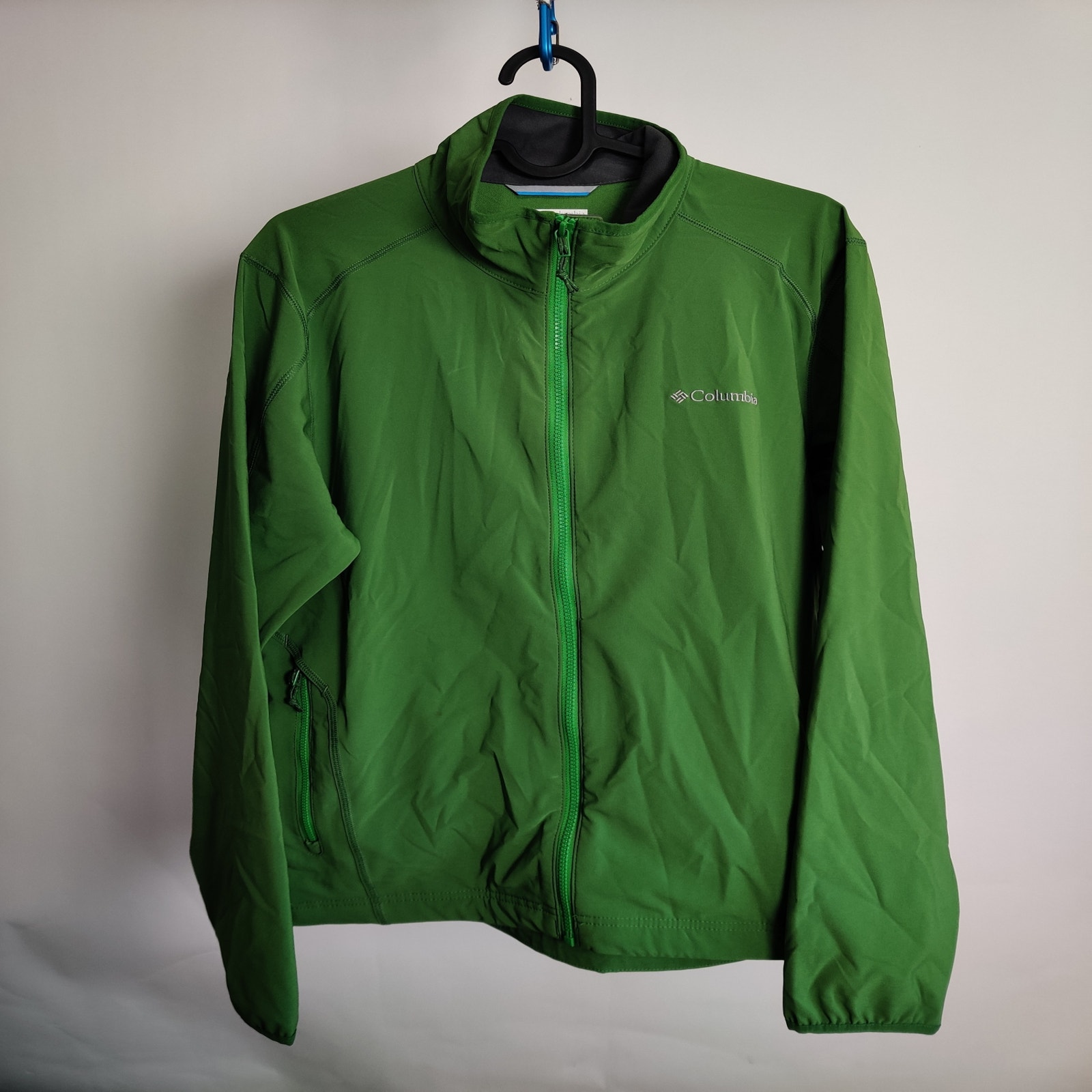 (V) Columbia Men jacket micro softshell water repellent green sz S  - Picture 3 of 11