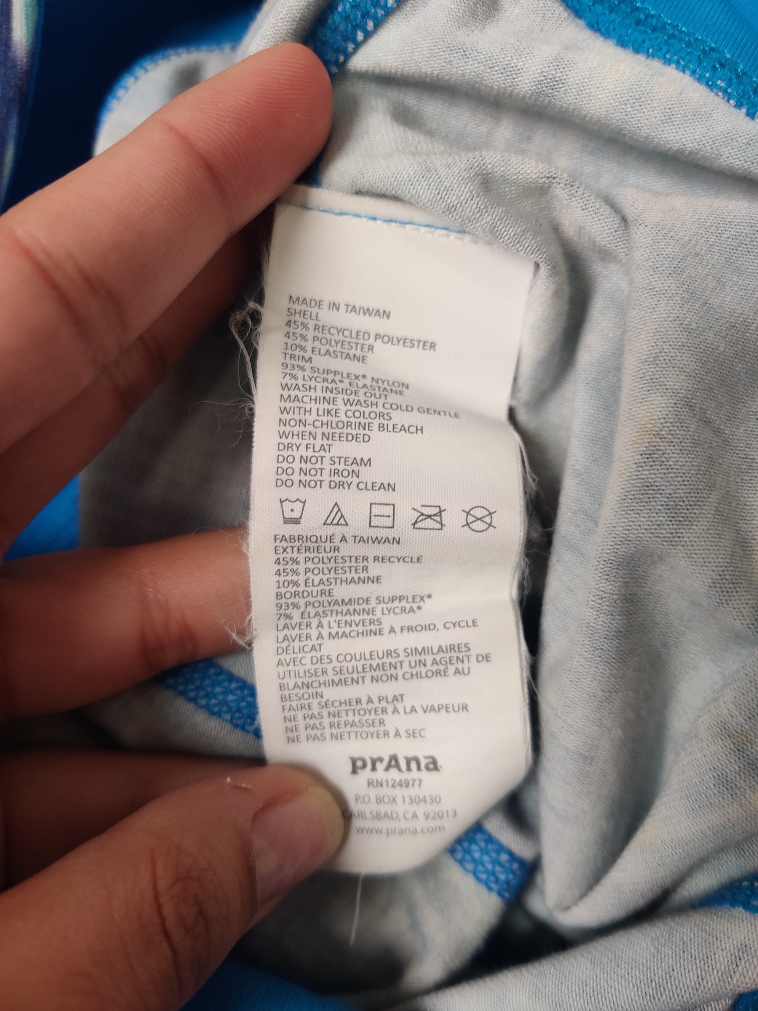 (V) Prana Women leggings Capri sport running hiking gym sz XS  - Picture 9 of 9