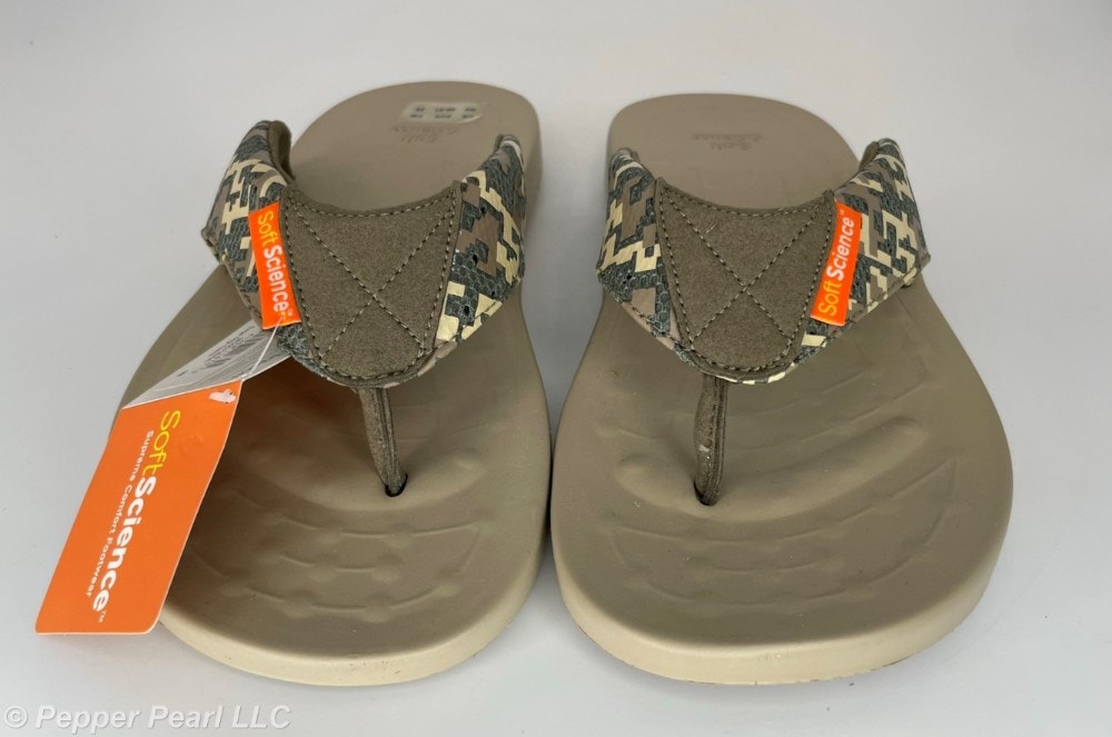 Flip Flop Thong Sandal Men's Size 8 Sage Digi Camo Mesh Soft Science Comfort