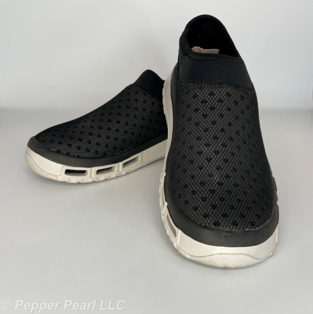 Fishing, Boat, Deck Shoes Neoprene Collar Mens Size 8 Black Water Slip Resistant