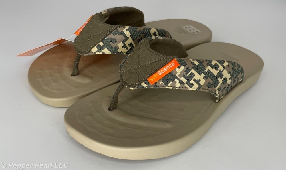 Flip Flop Thong Sandal Men's Size 8 Sage Digi Camo Mesh Soft Science Comfort