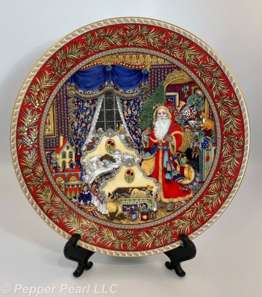 Collector Plate Royal Worcester England Sue Scullard The Night Before Christmas