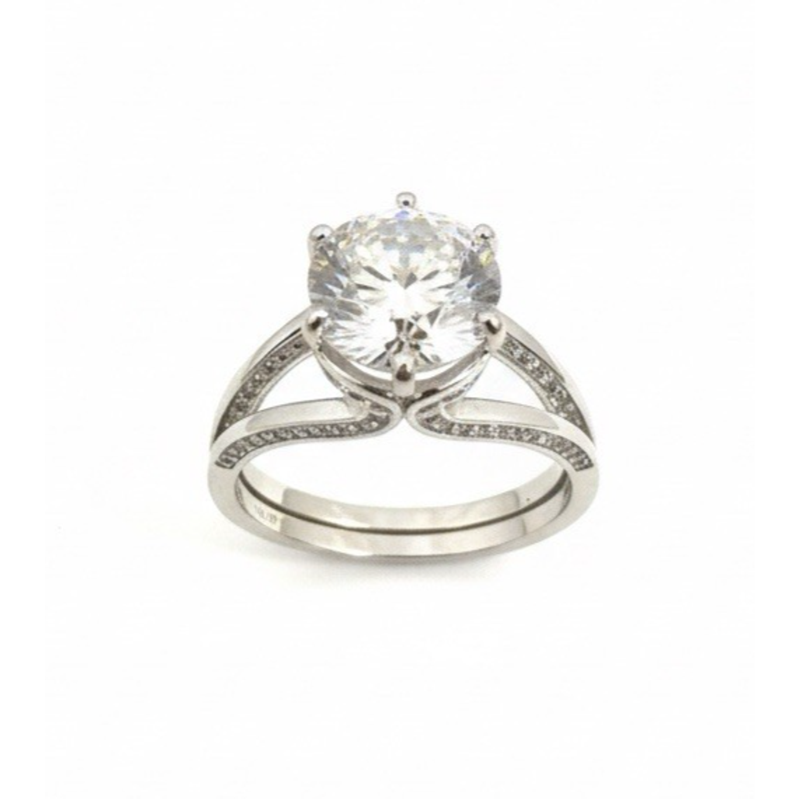 Stunning 3.00ct Moissanite Brilliant Round Cut Solitaire Ring 925SterlingSilver
