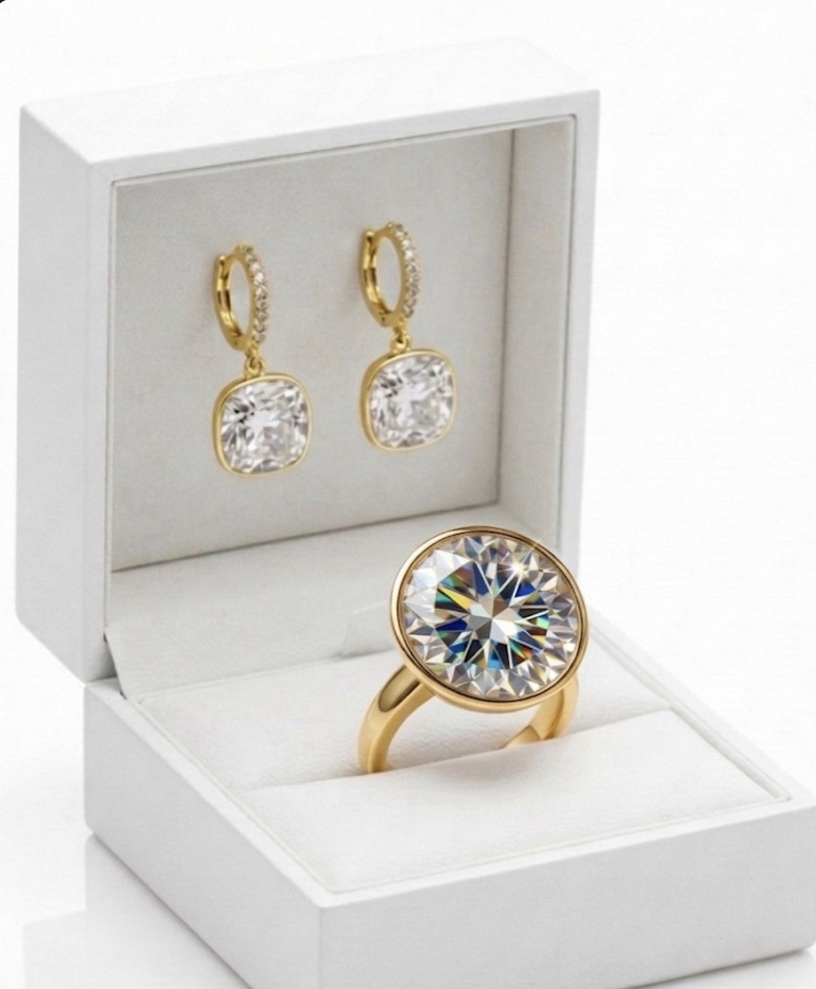 Women’s Swarovski Earrings and Ring Set Ring size 10