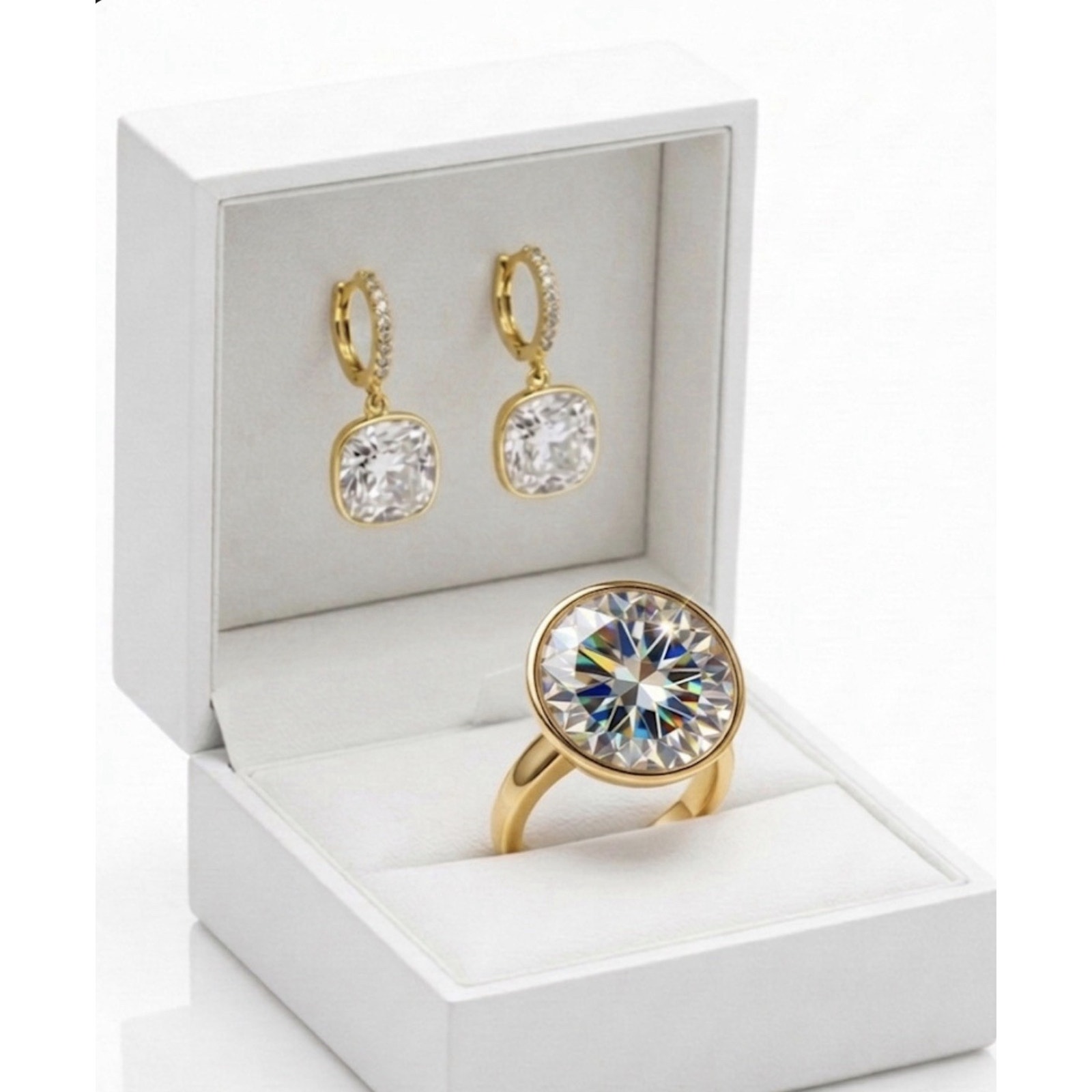 Women’s Swarovski Earrings and Ring Set Ring size 10