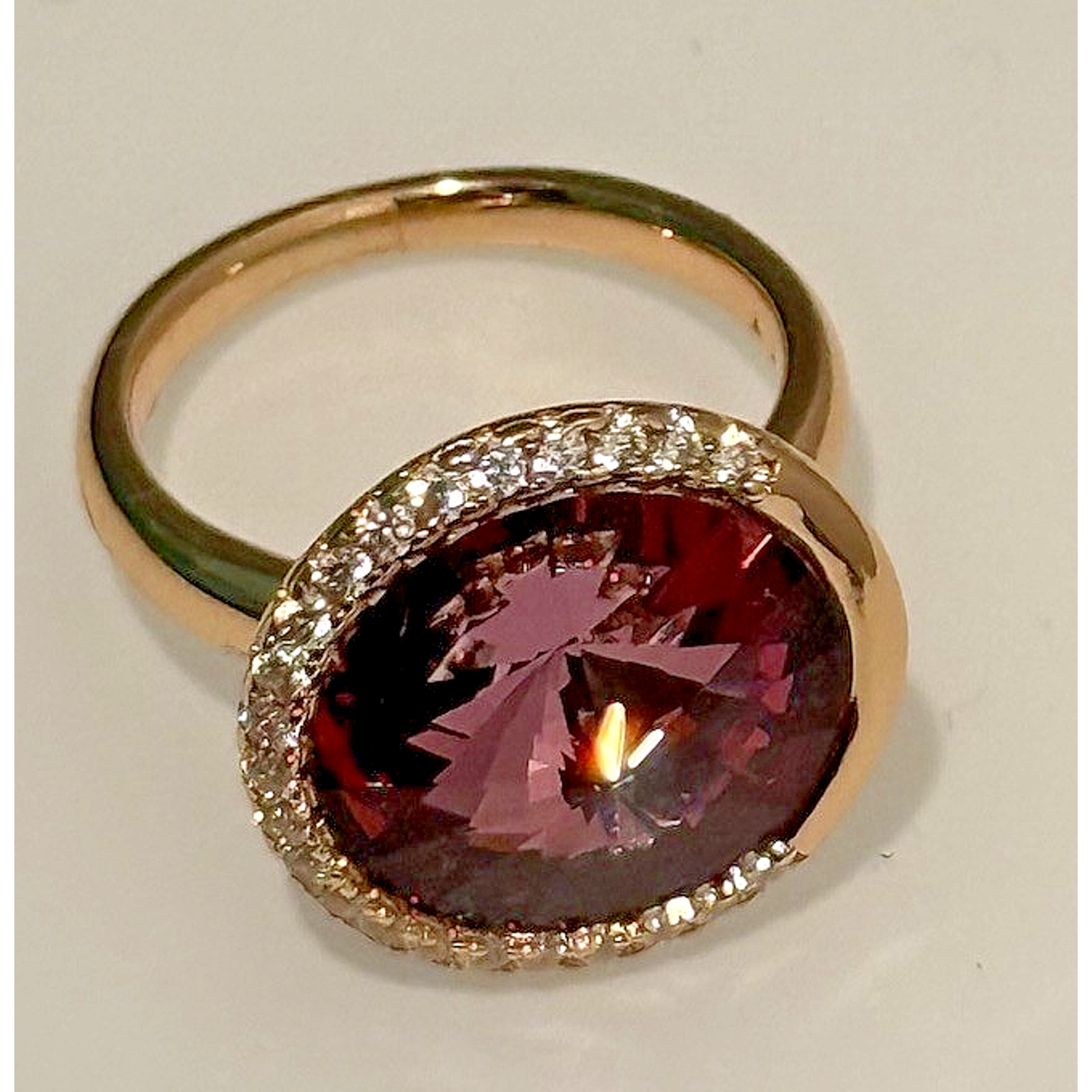 Swarovski ring purple elegant ladies gold tone ring perfect valentines gift