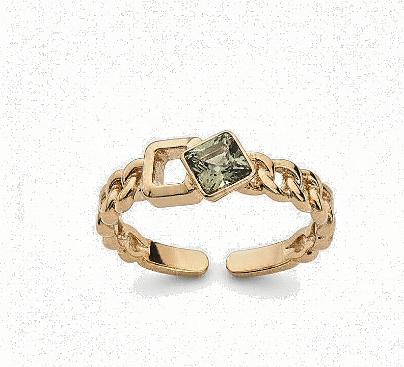 Valentine’s day diamond shaped turquoise Swarovski stone ring size 6 adjustable