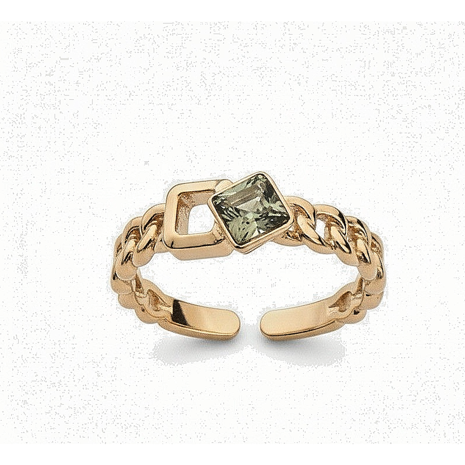 Valentine’s day diamond shaped turquoise Swarovski stone ring size 6 adjustable