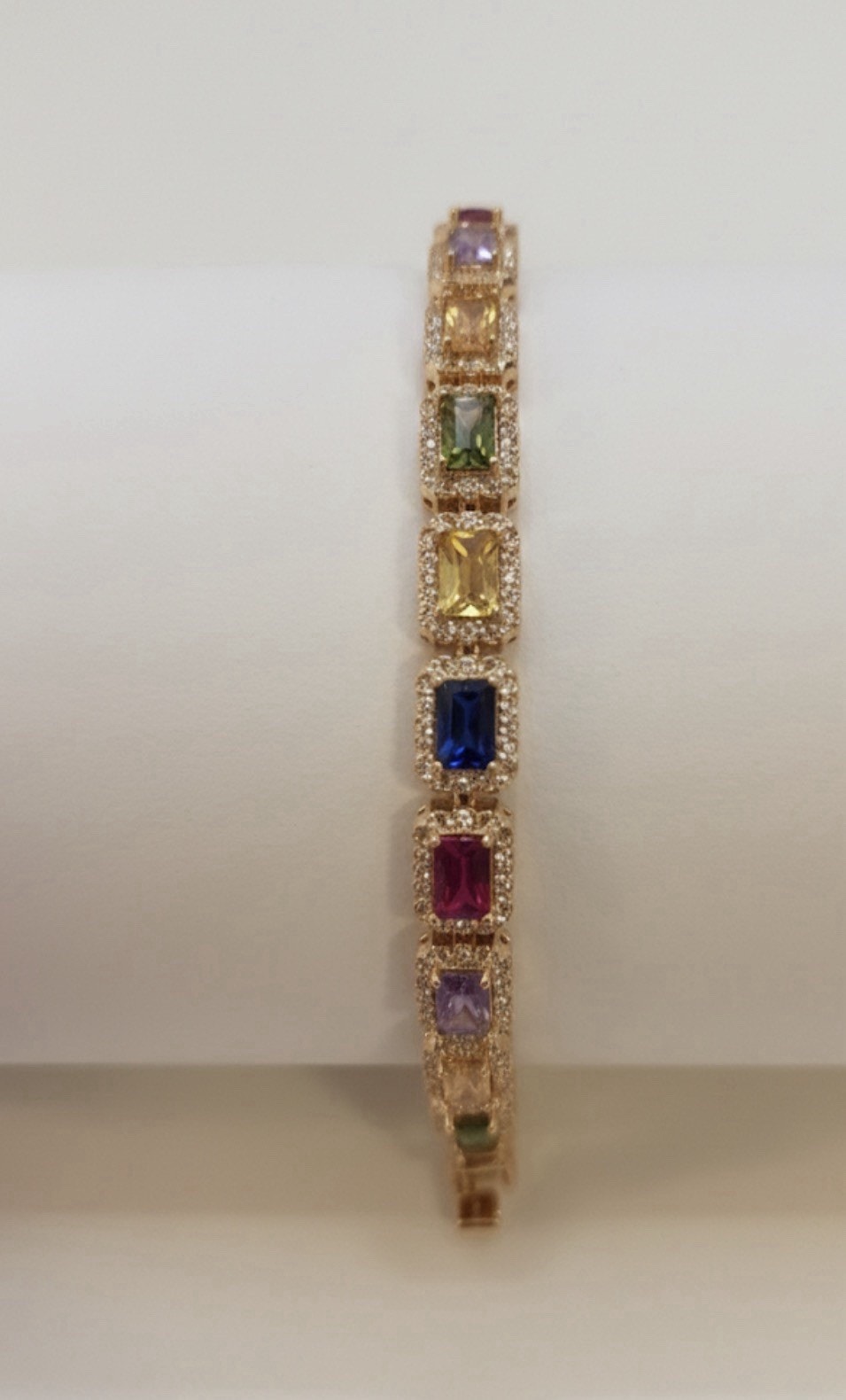 Women’s Silverstone Multi Color Cubic Zirconia Gemstone Bracelet