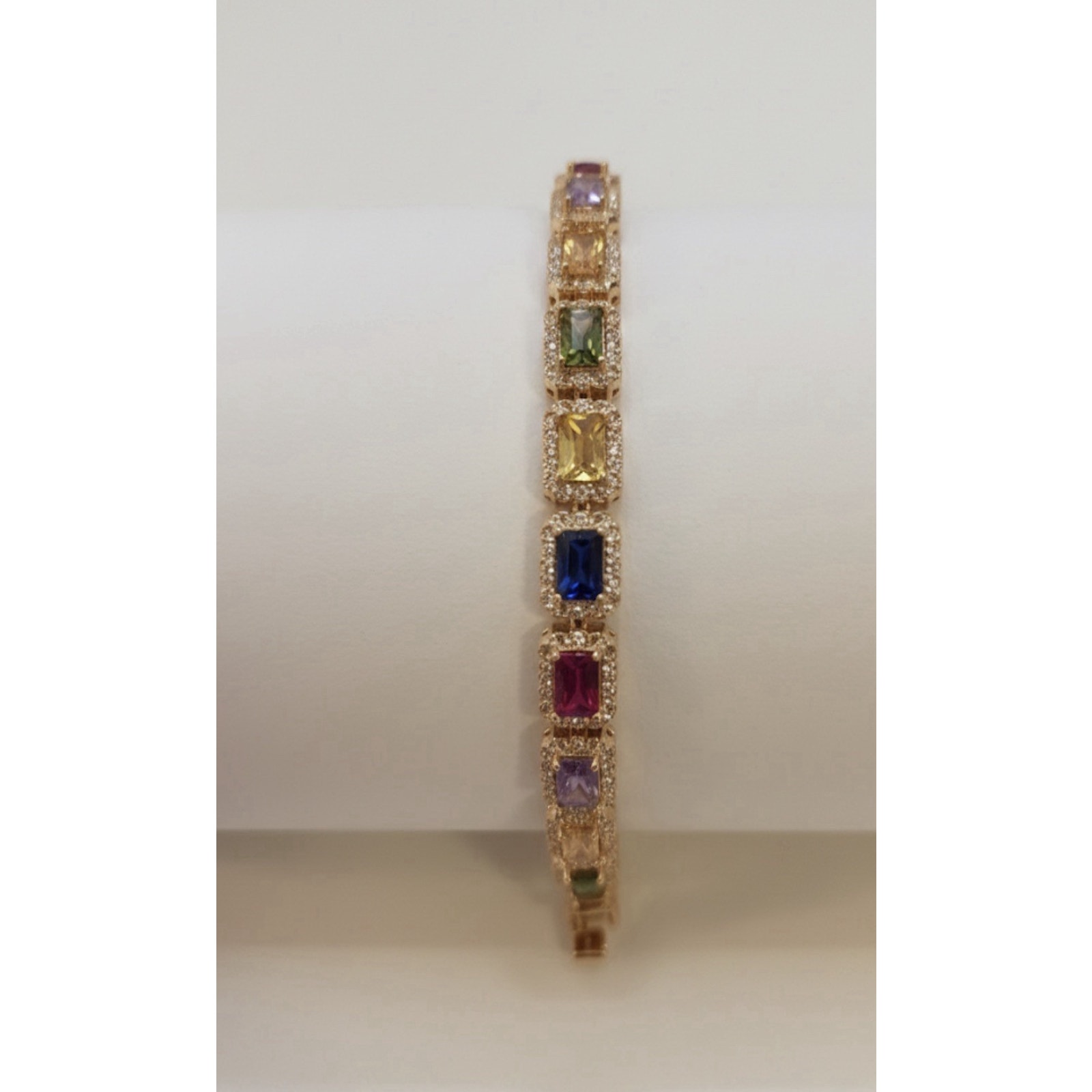 Women’s Silverstone Multi Color Cubic Zirconia Gemstone Bracelet