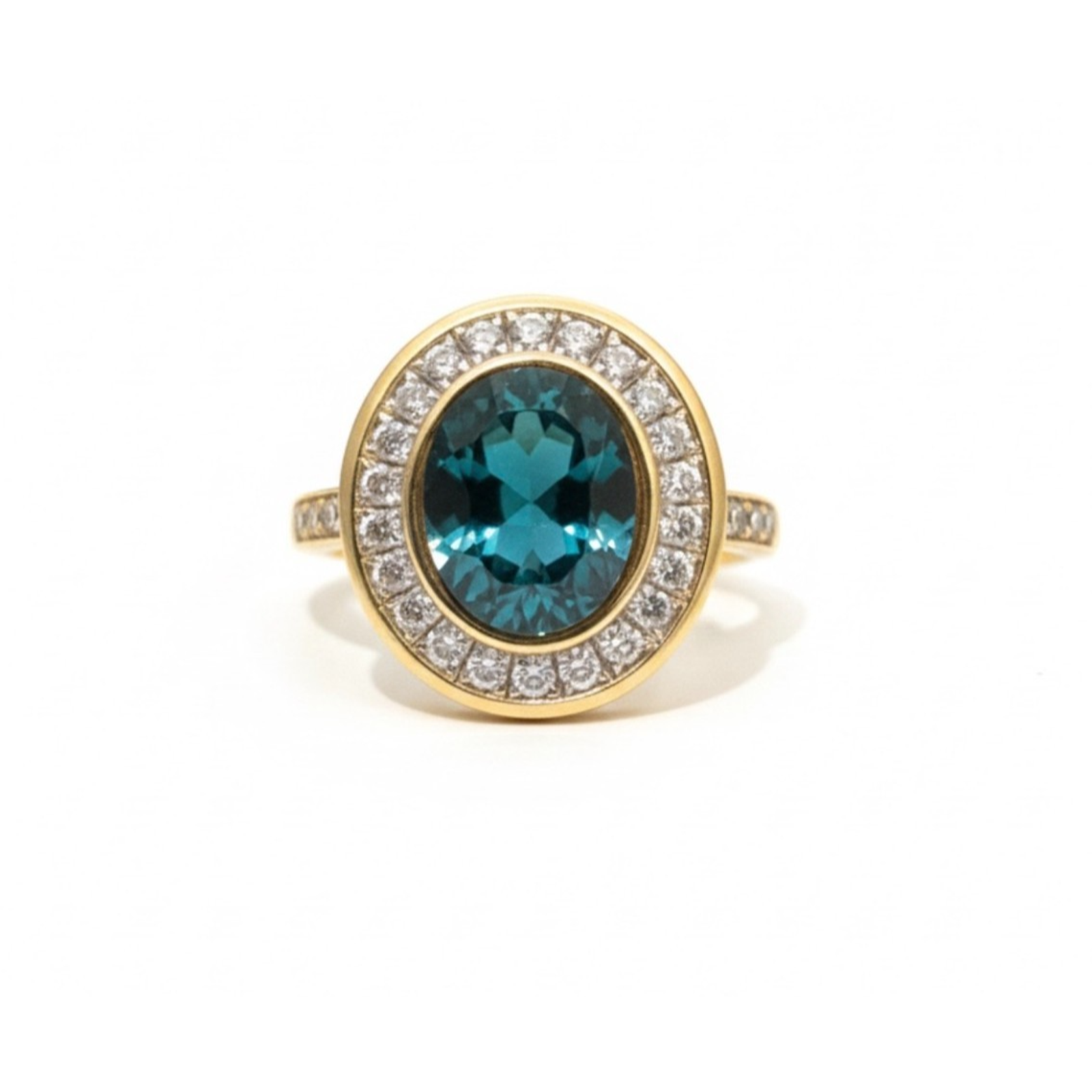 Swarovski Blue Topaz Ring Size 11
