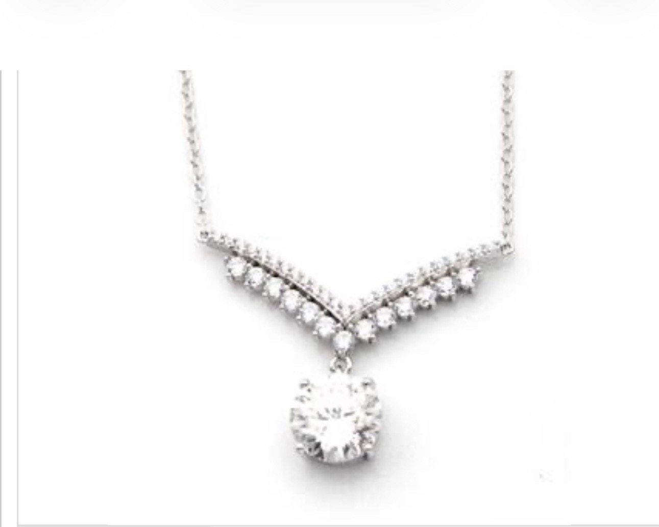 Stunning 2.00CTW Certified Moissanite & 925 Sterling Silver Necklace