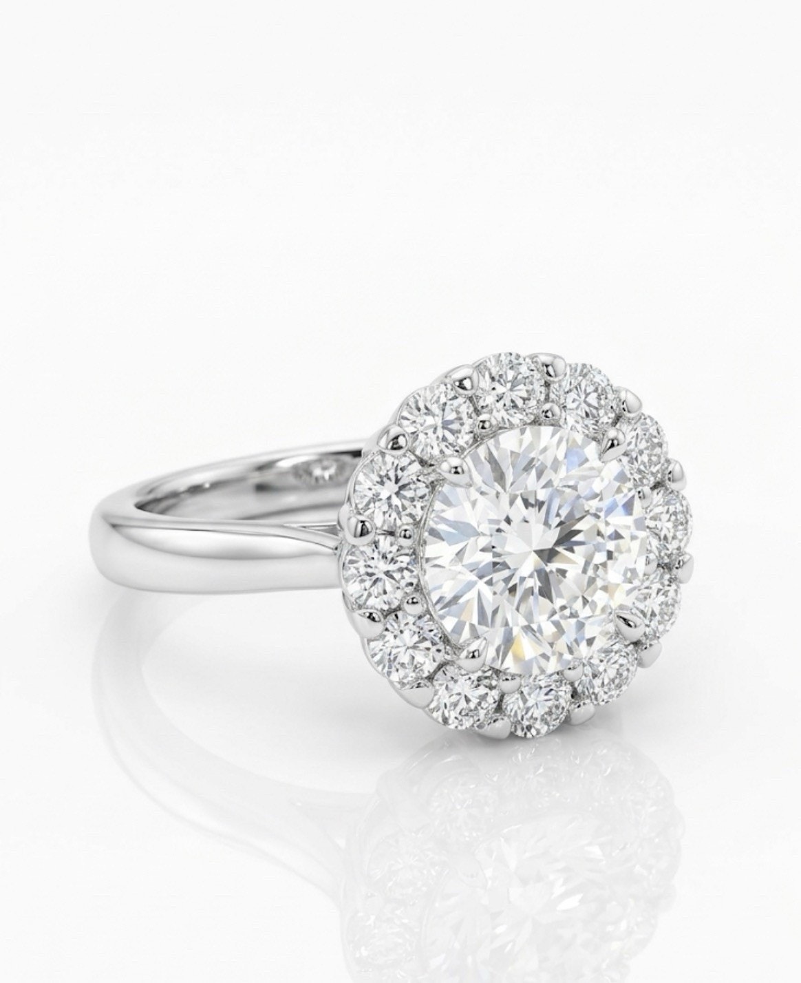 Exquisite Moissanite 925 SterlingSilver Engagement Ring AdjustableSize 5.00 CTW