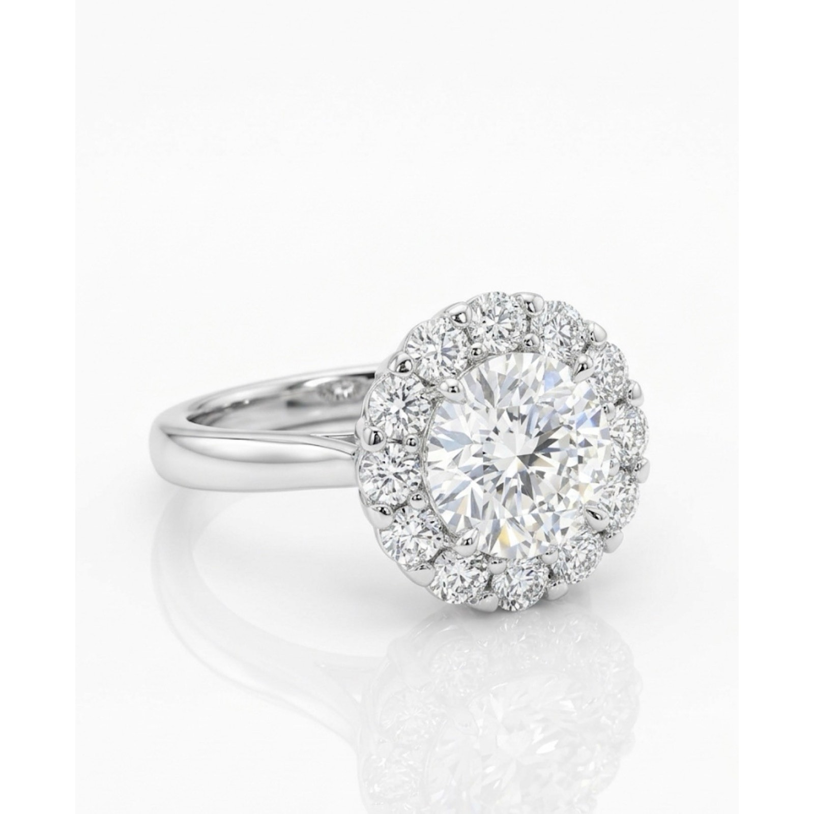 Exquisite Moissanite 925 SterlingSilver Engagement Ring AdjustableSize 5.00 CTW